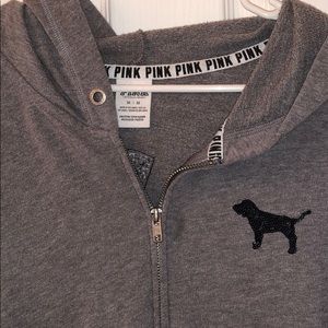 VS PINK Medium Grey Zip Up Jacket